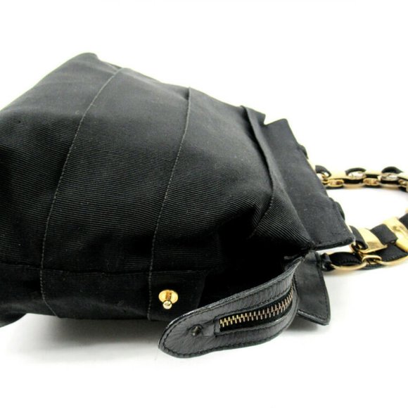 Salvatore Ferragamo Handbag Vala Hardware Nylon Used Auth T10278 - Picture 3 of 8